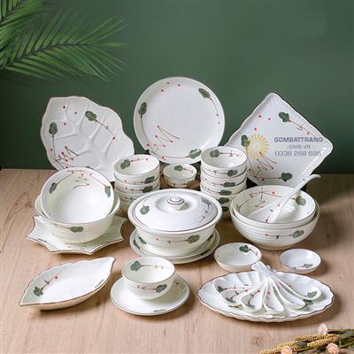 Bộ Bát Đĩa Bát Tràng Quà Tặng Gốm Sứ Rẻ Đẹp
