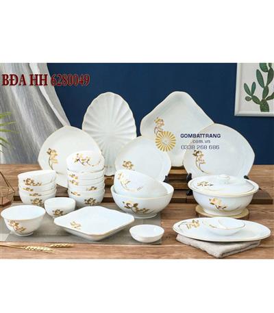 Bộ bát đĩa bát tràng- Quà tặng tân gia sang trọng