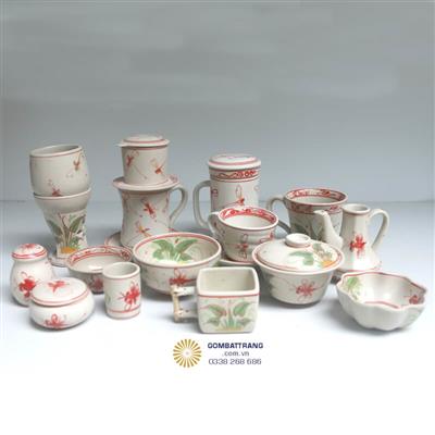 Bộ Bát Đĩa Đẹp Bát Tràng Men Rạn Rẻ Đẹp