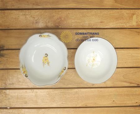 bộ bát đĩa gốm sứ bát tràng