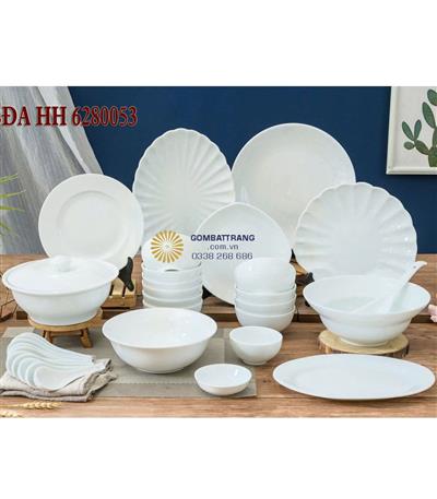 Bộ bát đĩa gốm sứ bát tràng- Vẻ đẹp thuần khiết cho bếp