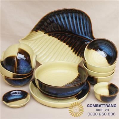 Bộ bát đĩa sang trọng Bát Tràng đạt chuẩn nhà hàng