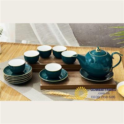 Bộ cốc chén Bát Tràng quà tặng gốm sứ cao cấp