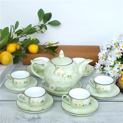 Bộ tách trà gốm Bát Tràng rẻ đẹp sang