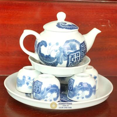 Bộ uống trà Bát Tràng Mai Thọ giá rẻ
