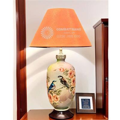 Đèn ngủ bằng sứ vẽ tay thủ công Bát Tràng tuyệt đẹp