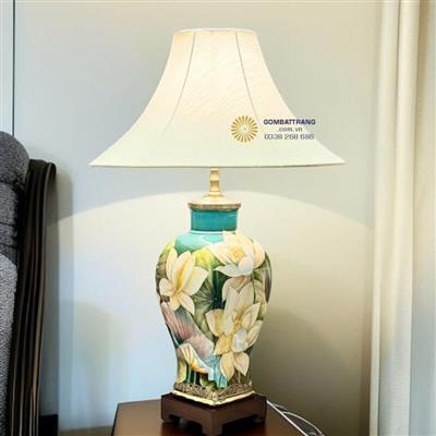Đèn ngủ đẹp để bàn quà tặng gốm sứ cao cấp