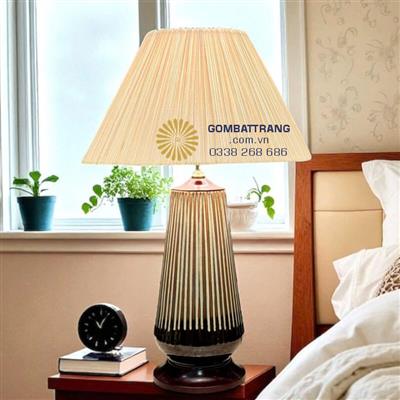 Đèn ngủ gốm bát tràng-trang trí phòng đẹp tiện lợi