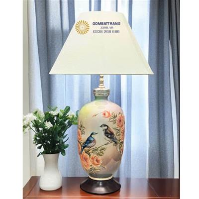 Đèn ngủ gốm bát tràng trang trí phòng theo phong thủy