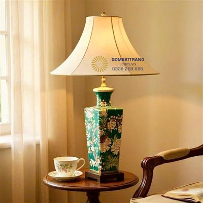 Đèn ngủ gốm decor phong cách Tân cổ điển sang trọng