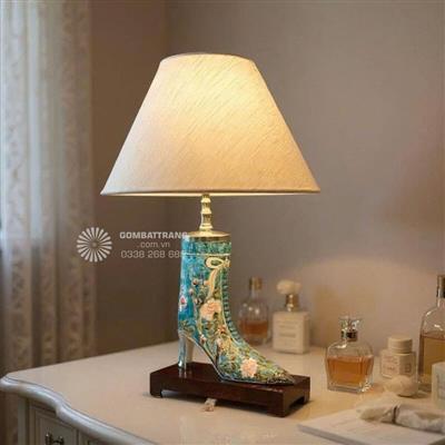 Đèn ngủ gốm sứ dáng chiếc giày nghệ thuật tinh xảo