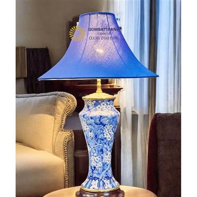 Đèn ngủ gốm trang trí phòng khách đơn giản đẹp bắt mắt