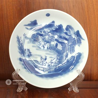 Đĩa cổ trưng bày phòng khách Sơn Thủy Hữu Tình