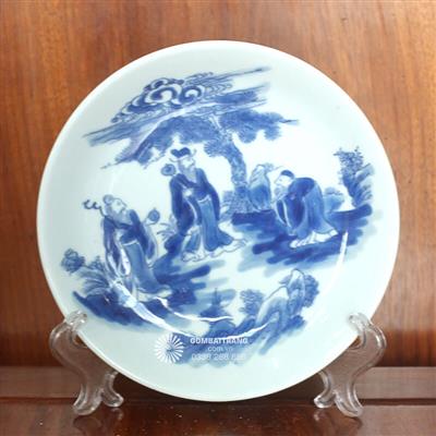 Đĩa đồ gốm giả cổ Phúc Lộc Thọ đẹp giá rẻ
