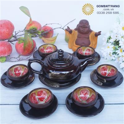Giá bộ ấm chén Bát Tràng cao cấp 