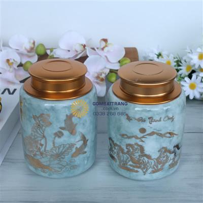 Hộp Đựng Chè Bằng Sứ Phong Thủy Rẻ Đẹp