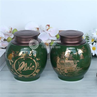Hộp Đựng Trà Bằng Gốm Hút Lộc Giá Tốt