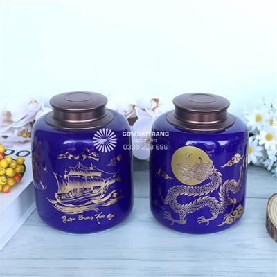 Hộp Đựng Trà Bằng Gốm Quà Tặng Gốm Sứ Rẻ