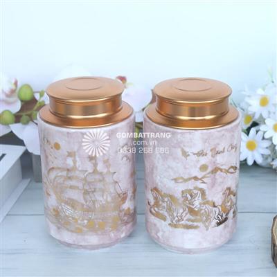 Hộp Đựng Trà Quà Tặng Bằng Gốm Sứ Rẻ Đẹp