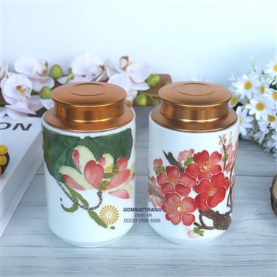 Hũ Đựng Chè Họa Tiết Hoa Sang Trọng