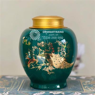 Hũ Đựng Trà Bằng Sứ Tài Lộc Chất Lượng Cao