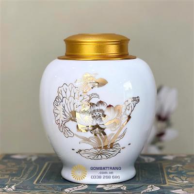 Hũ Đựng Trà Bát Tràng Vẽ Hoa Đẹp Nhất