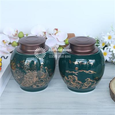 Hủ Đựng Trà Đẹp Mạ Vàng Sang Trọng