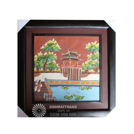 tranh-gom-3d-ve-chua-Mot-Cot-Ha-Noi-tinh-xao