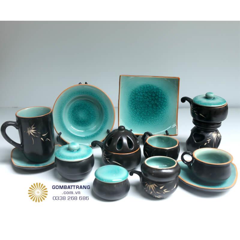 Bát Đĩa Bát Tràng Giả Cổ Men Rạn Cao Cấp