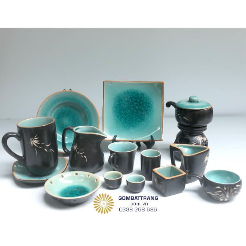 Bát Đĩa Gốm Bát Tràng Trang Trí Bàn Ăn