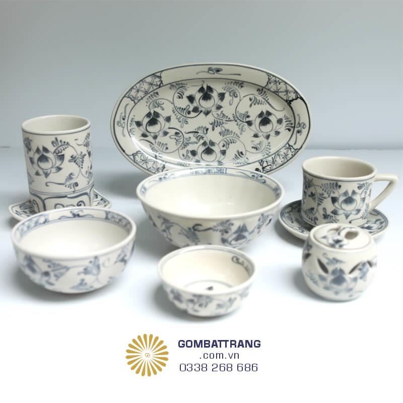 Bộ Bát Đĩa Cúng Bát Tràng Giá Rẻ Bền Đẹp