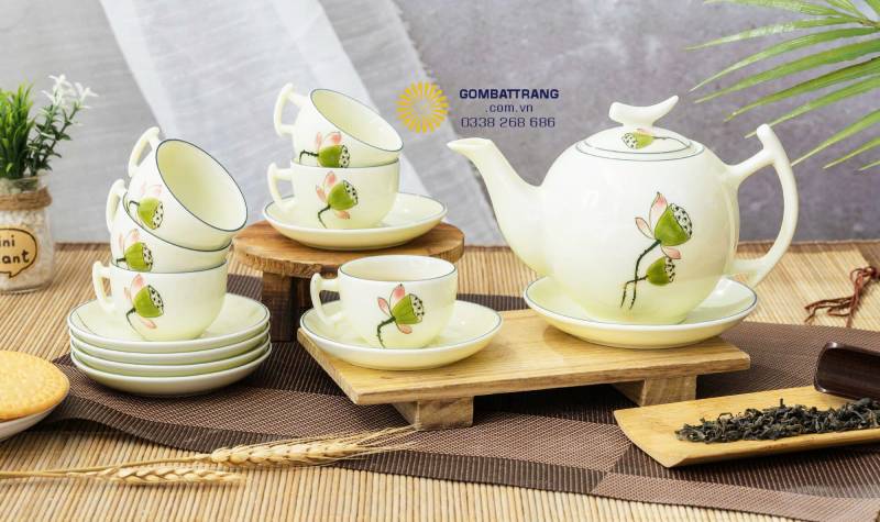 Họa tiết Bưởi Cành Đài Sen sang trọng: Sen thanh khiết kết hợp cành bưởi may mắn, tạo bố cục hài hòa, mang ý nghĩa phong thủy tốt lành.