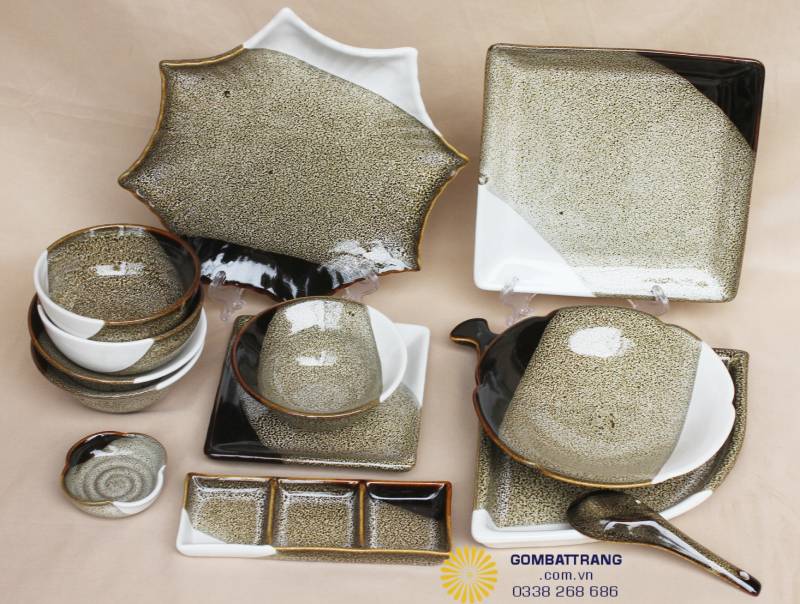 Bộ bát đĩa cao cấp mang phong cách tối giản nhưng không đơn điệu, phù hợp với xu hướng decor hiện đại.