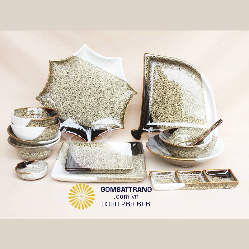 Bộ bát đĩa mang gam màu kem – nâu hỏa biến tinh tế, tạo chiều sâu độc đáo, giúp bàn ăn trở nên sang trọng và có gu hơn ngay từ ánh nhìn đầu tiên.