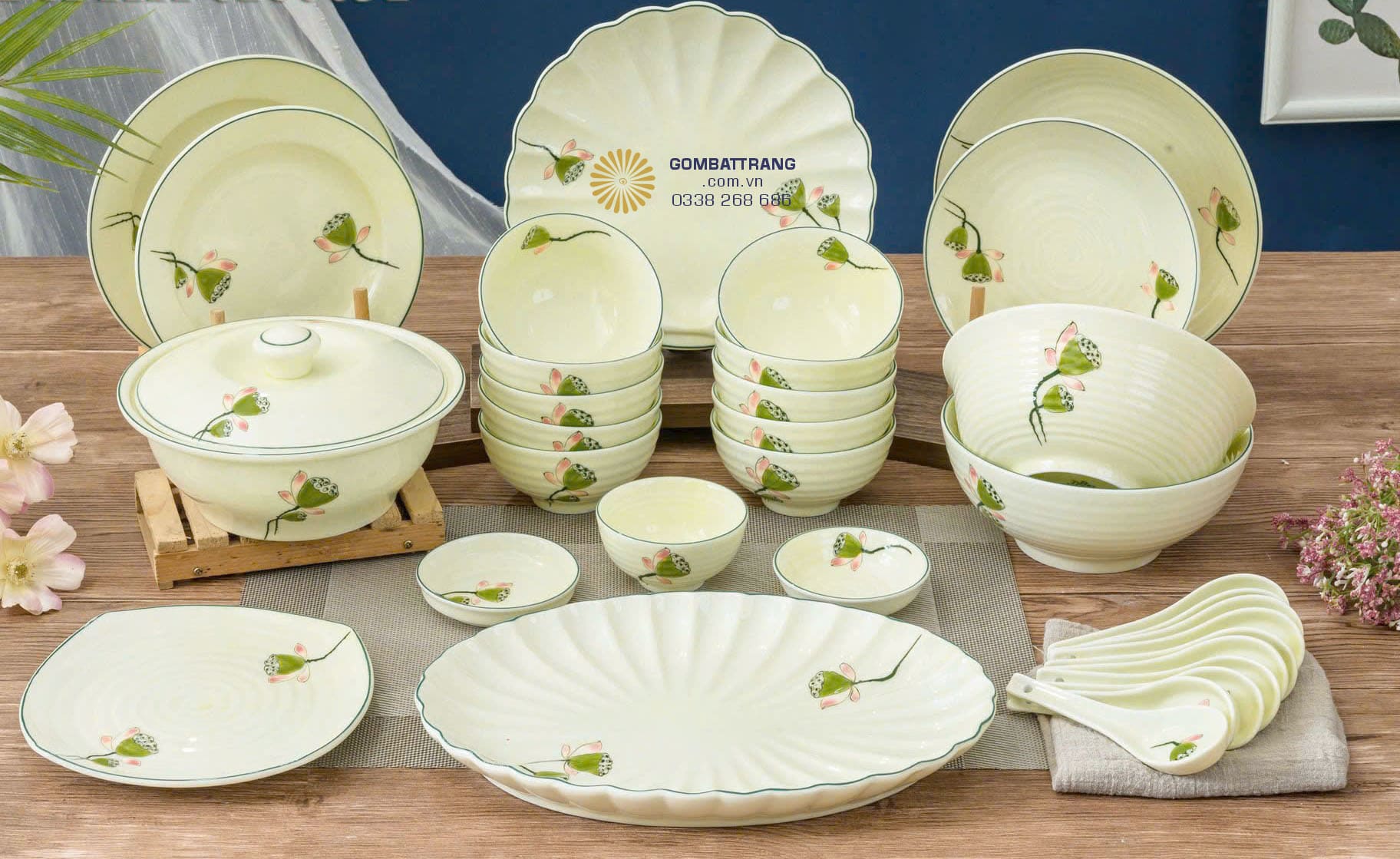 Bát đĩa gốm sứ bát tràng – sang trọng cho mọi gia đình.