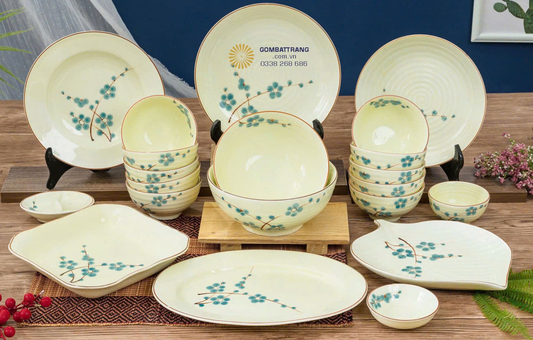 Bộ bát đĩa bát tràng cao cấp – nâng tầm bữa cơm Việt.
