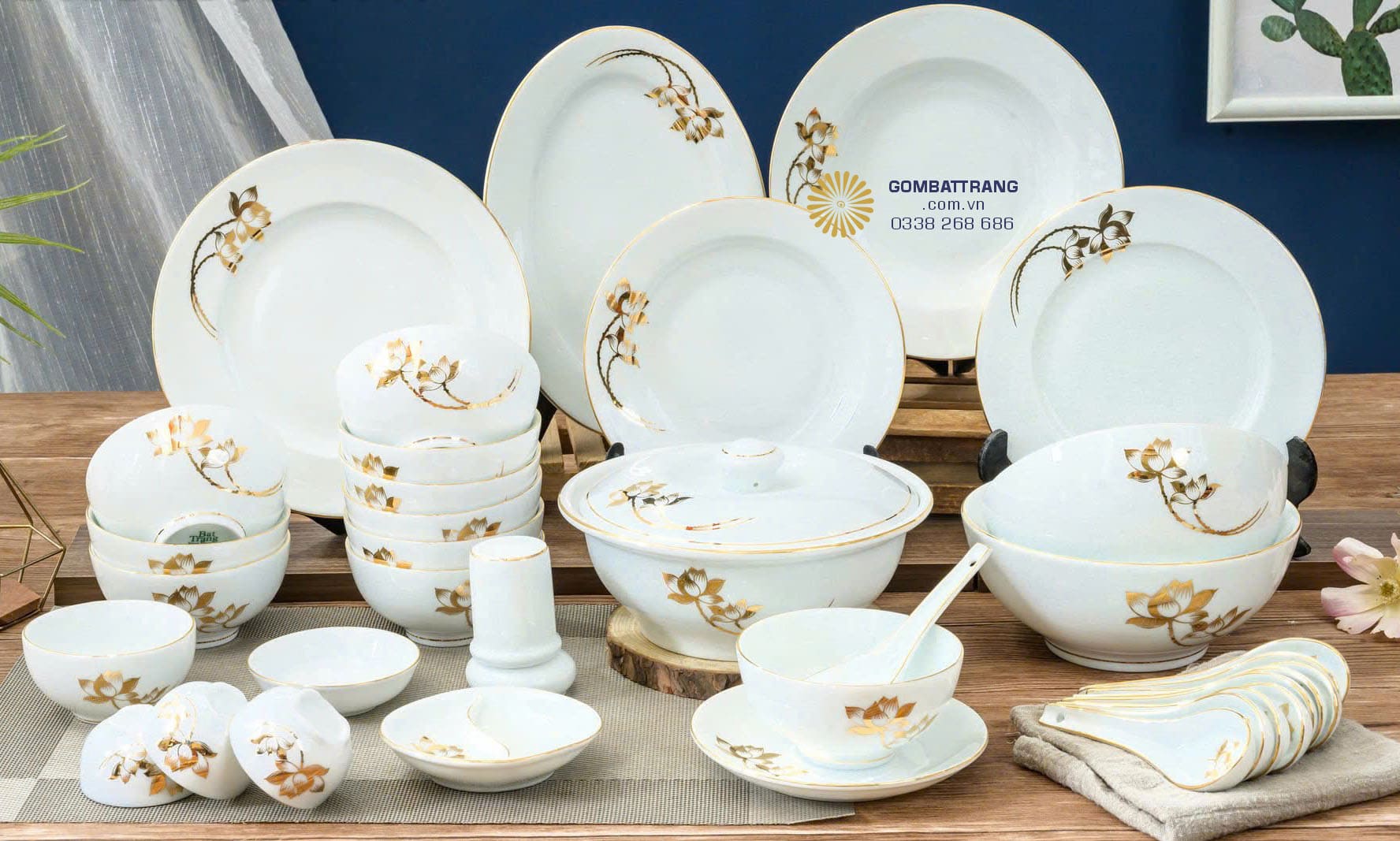 Bộ chén đĩa cao cấp bát tràng – nâng tầm gian bếp.