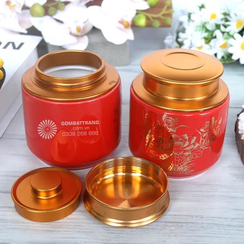 Lọ đựng trà gốm sứ là món quà tuyệt vời cho các dịp tân gia, sinh nhật, khai trương hay tết