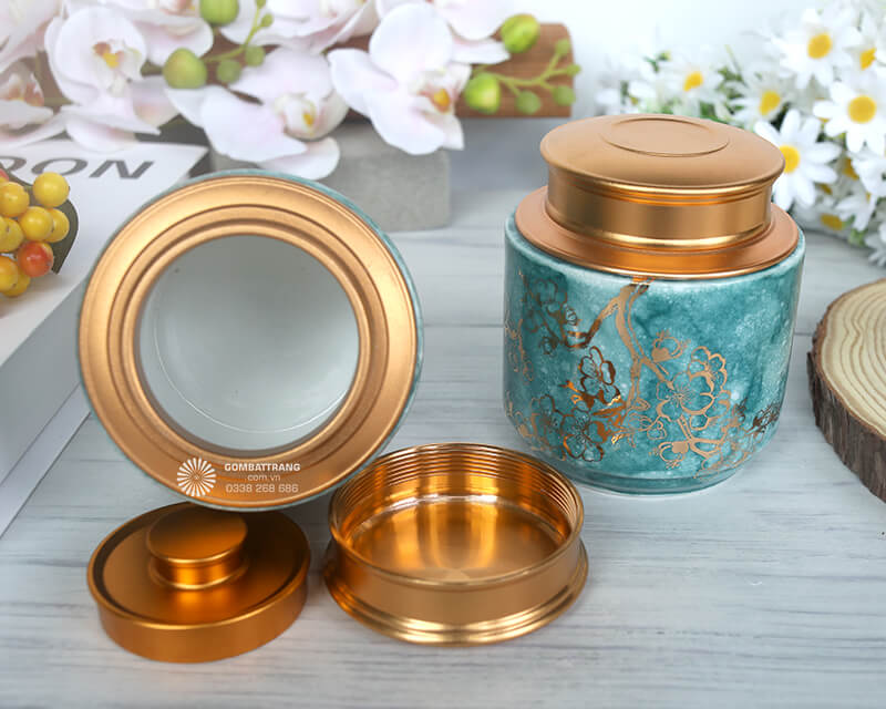 Hũ đựng chè có thể dùng để đựng cà phê, ngũ cốc hay gia vị, vừa thực dụng vừa trang trí