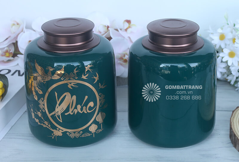 Hũ đựng trà bằng sứ sang trọng là lựa chọn hàng đầu của những người yêu trà