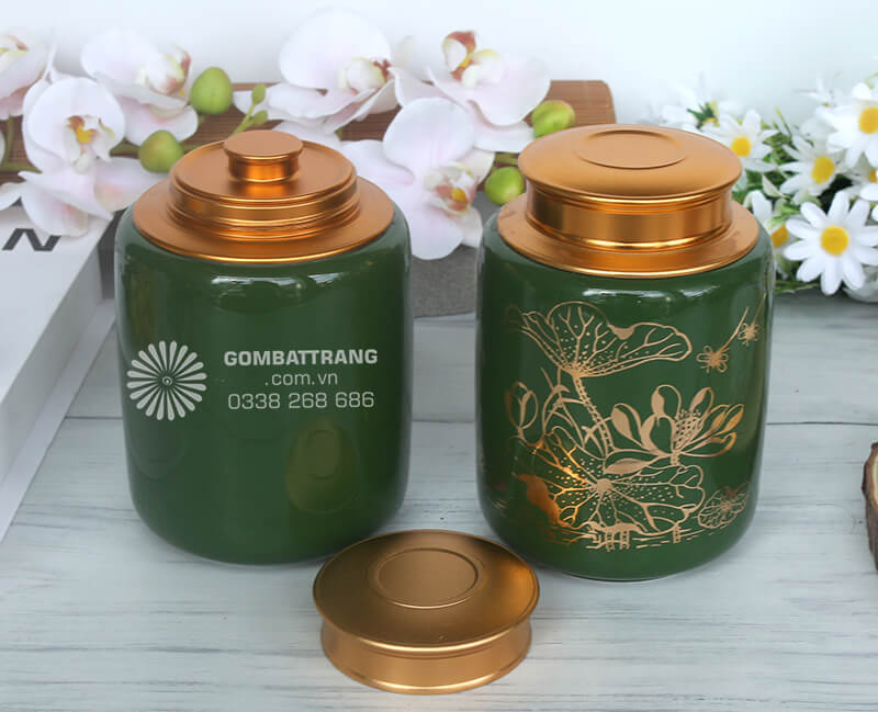 Hộp đựng trà bằng gốm lý tưởng cho những ai yêu thích sự tao nhã và muốn sự bình yên, thanh tịnh cho không gian thưởng trà