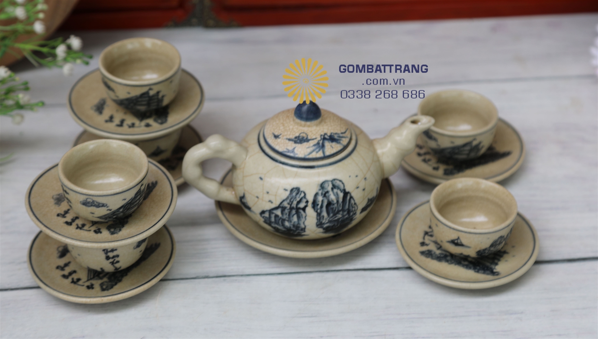 Bộ ấm chén men rạn Hồng Sa – vẻ đẹp cổ điển, bền chắc, chuẩn chất liệu truyền thống