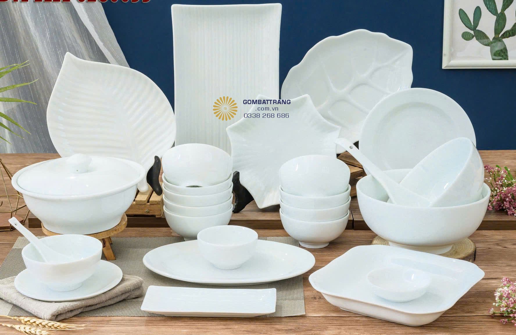 Bộ bát đĩa bát tràng – tinh tế trong từng bữa cơm Việt.