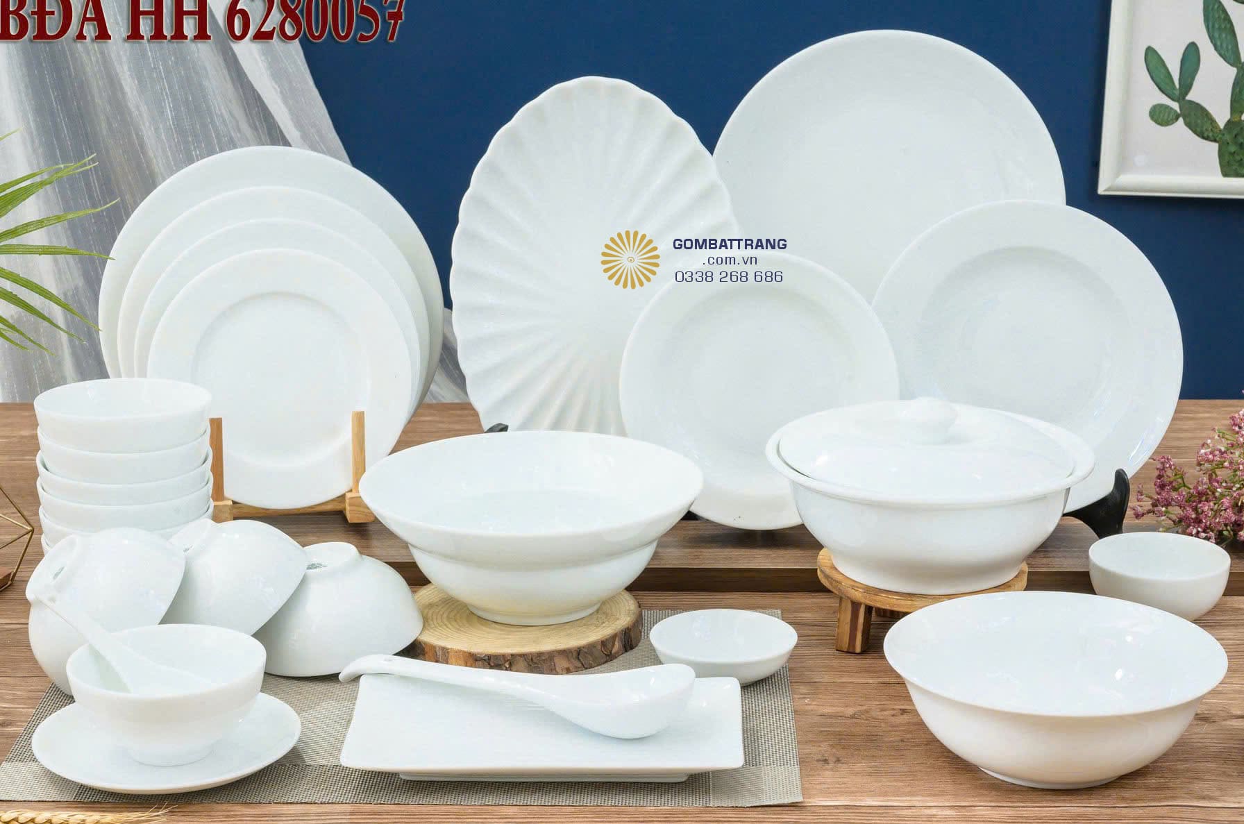 Bộ chén đĩa cao cấp bát tràng – quà tặng doanh nghiệp tinh tế.