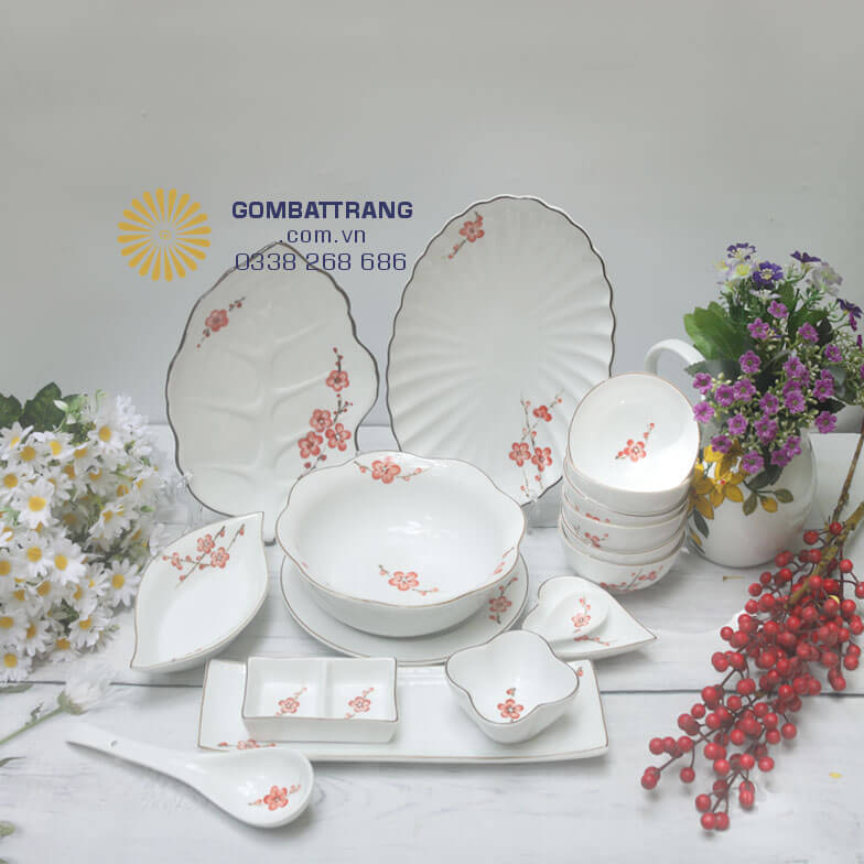 Bộ bát đĩa cao cấp mang đậm dấu ấn nghệ thuật gốm sứ truyền thống
