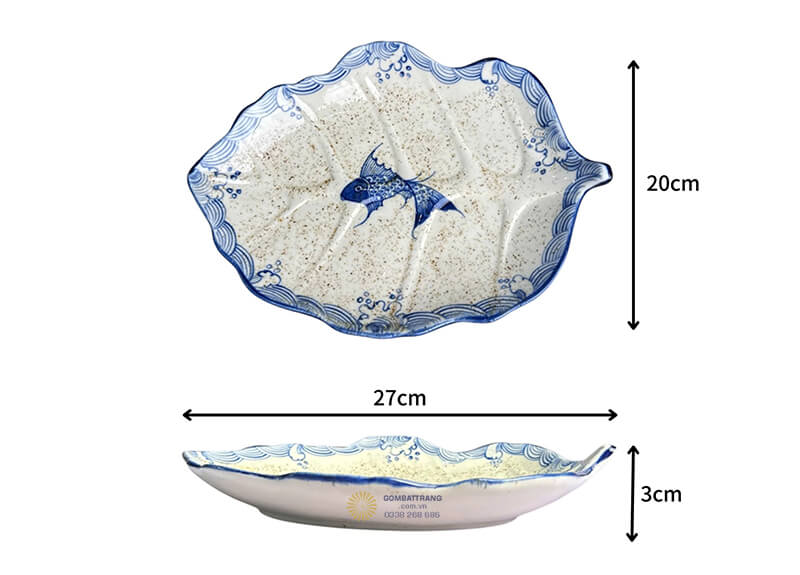 Đĩa lá bỏng mang đến sự mới lạ, có thể dùng để đựng gỏi, salad hoặc các món khai vị, tạo nên bố cục bàn ăn sinh động