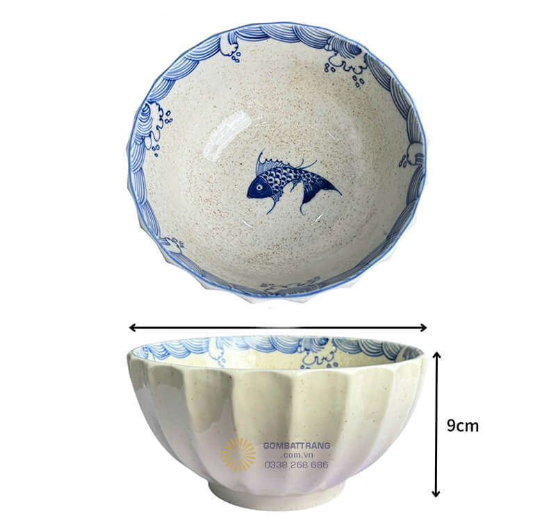 Bát tô múi&nbsp;dung tích lớn phù hợp để đựng canh, súp hoặc món nước