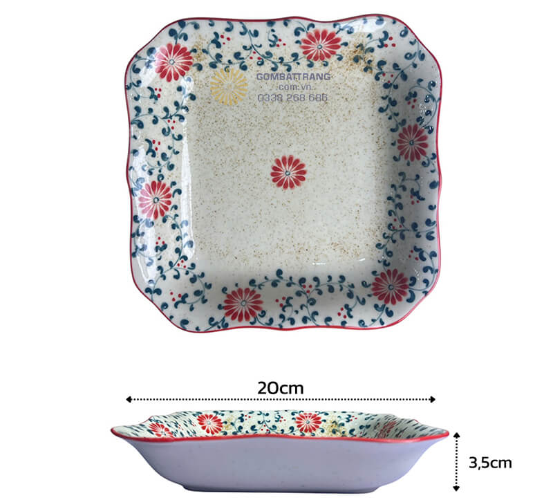 Dĩa vuông lưới có thiết kế độc đáo, mang lại sự mới lạ