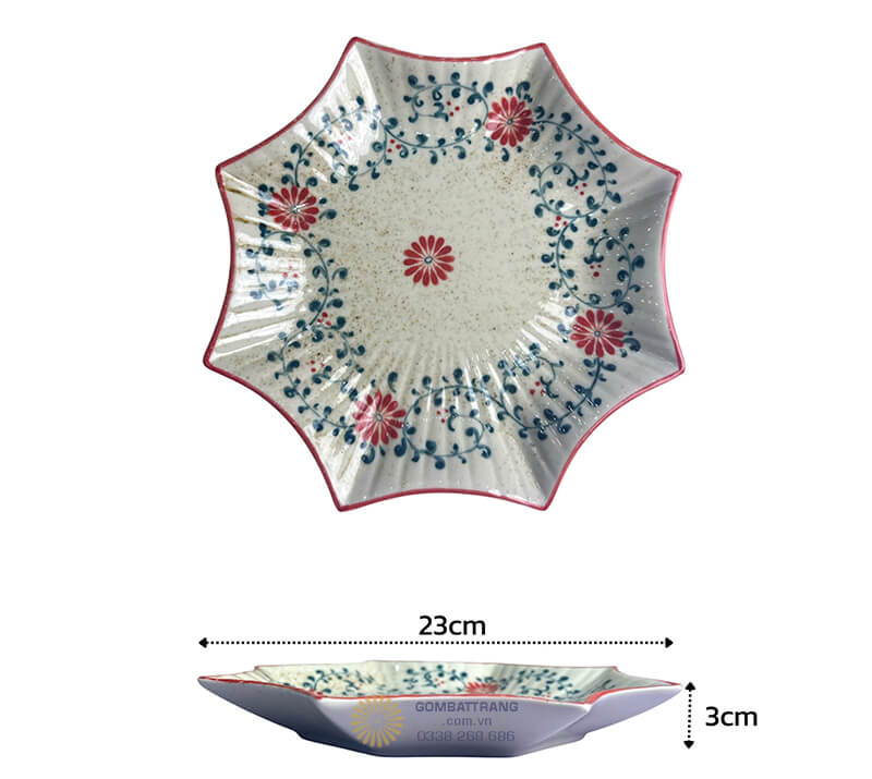 Bộ bát đĩa Bát Tràng hoàn toàn không chứa các tạp chất độc hại, đảm bảo sức khỏe cho người sử dụng.