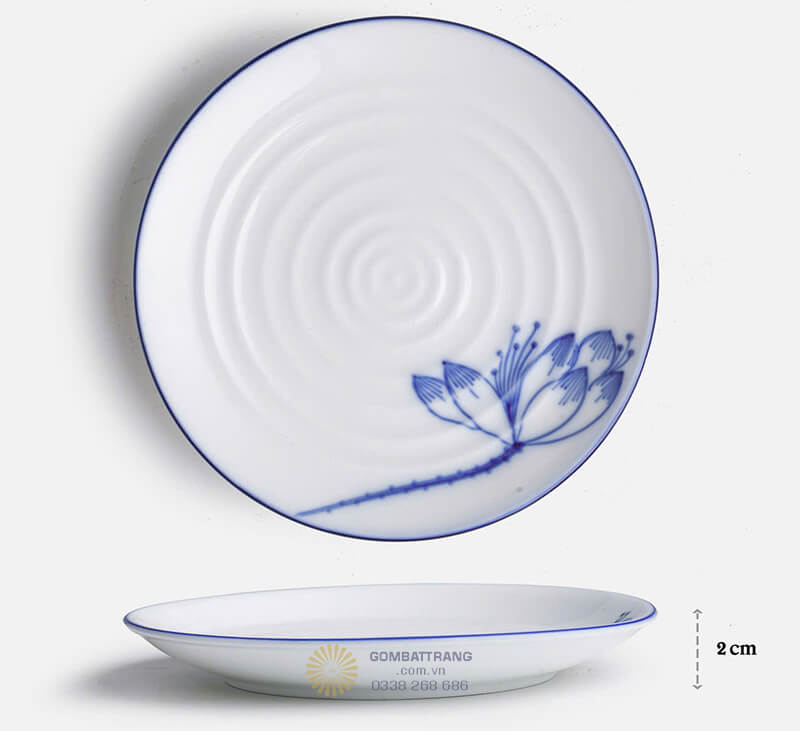 Các đĩa tròn sâu có kích thước từ phi 16 đến phi 22 được sử dụng để đựng các món xào, luộc hay các món khô